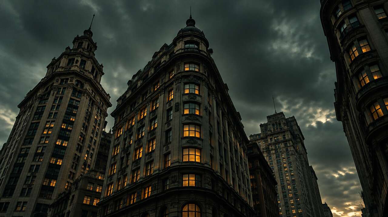 Edifícios do Centro do Rio de Janeiro ao entardecer